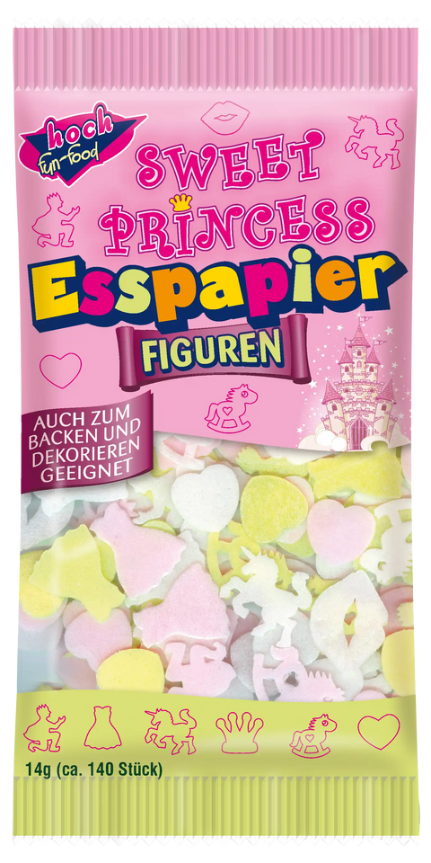 Sweet Princess edible paper figures, pack of 2
