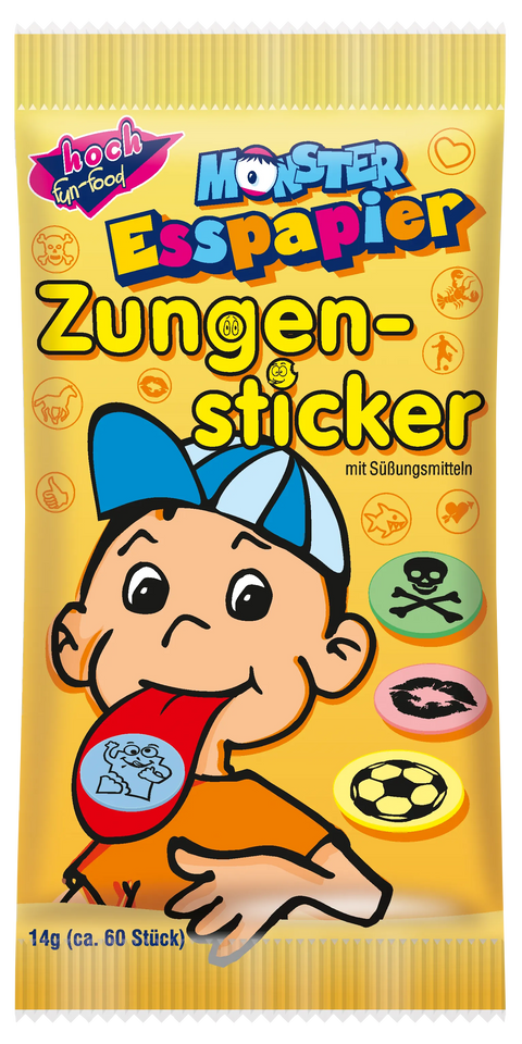 Tüte Esspapier gelb mit Zungensticker