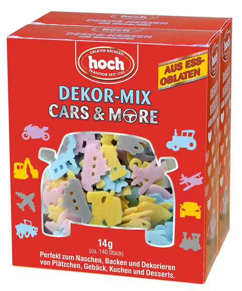 rote Packung mit Dekormix Cars and more