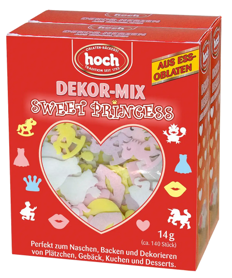 zwei rote Packung mit Dekormix Sweet Princess