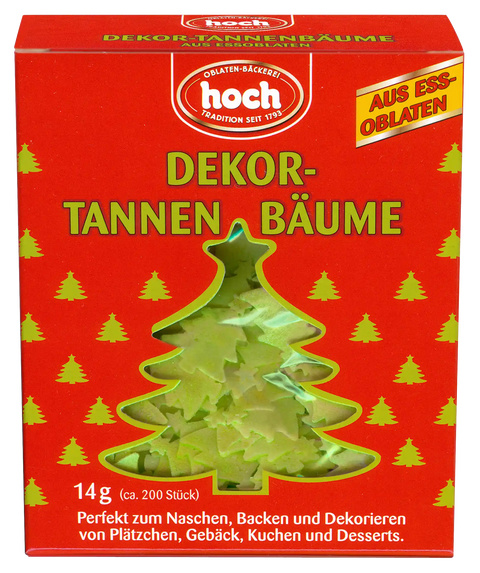 Dekor Tannenbäume aus Essoblaten, 2er-Pack