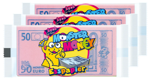 drei Packungen Monster Money Esspapier