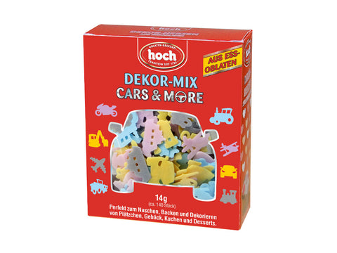 rote Packung mit Dekormix Cars and more