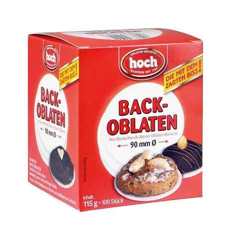 Packung Backoblaten 90 mm Durchmesser
