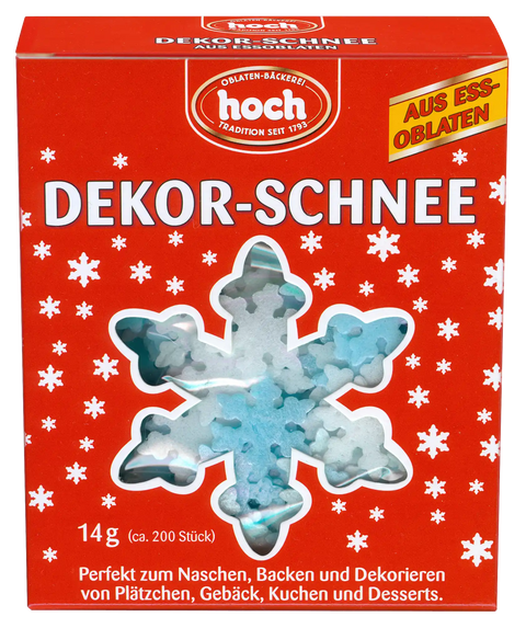 Dekor Schnee aus Essoblaten, 2er-Pack